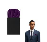 The Tie Co™ Pre-Folded Pocket Square - Premium Collection Round Top Handkerchief/Hanky for Suit Jackets, Weddings & Formalwear - Cadbury's Purple