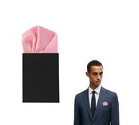 The Tie Co™ Pre-Folded Pocket Square - Premium Collection Round Top Handkerchief/Hanky for Suit Jackets, Weddings & Formalwear - Light Pink