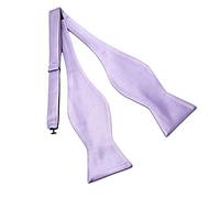 The Tie Co™ Premium Adjustable Self Tie Satin Solid Colour Classic Plain Bow Tie (Lilac)