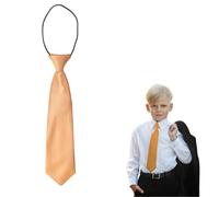 The Tie Co™ Premium Children’s Zipper Neck Tie - Adjustable Elasticated Tie for Kids, Boys & Girls - Easy-On Formal Wear Accessory - Copper Gold