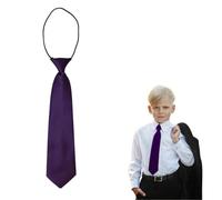 The Tie Co™ Premium Children’s Zipper Neck Tie - Adjustable Elasticated Tie for Kids, Boys & Girls - Easy-On Formal Wear Accessory - Cadbury's Purple
