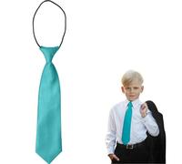 The Tie Co™ Premium Children’s Zipper Neck Tie - Adjustable Elasticated Tie for Kids, Boys & Girls - Easy-On Formal Wear Accessory - Turquoise