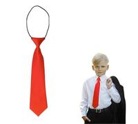 The Tie Co™ Premium Children’s Zipper Neck Tie - Adjustable Elasticated Tie for Kids, Boys & Girls - Easy-On Formal Wear Accessory - Bright Red