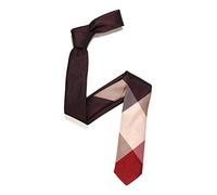 The Tie Co™ Premium Collection Abstract Large Plaid Check Neck Ties (9 - Brown/Beige)