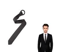 The Tie Co™ Premium Slim Solid Colour Tie - Men’s 4.5cm Narrow Necktie for Modern Business, Wedding & Formal Wear - Black