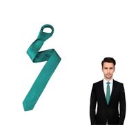 The Tie Co™ Premium Slim Solid Colour Tie - Men’s 4.5cm Narrow Necktie for Modern Business, Wedding & Formal Wear - Teal