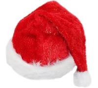 The Tie Co Red Christmas Santa Hat with Gold Glitter - Sparkly & Festive Headwear for Holiday Parties, Xmas Celebrations, & Fancy Dress