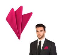 The Tie Co™ Satin Polyester Pocket Square - 28x28cm Handkerchief/Hanky for Suit Jackets, Weddings, Formal & Business Wear - Hot Pink