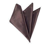 The Tie Co™ Satin Polyester Pocket Square - 28x28cm Handkerchief/Hanky for Suit Jackets, Weddings, Formal & Business Wear - Brown