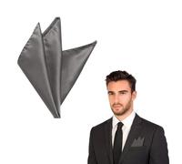 The Tie Co™ Satin Polyester Pocket Square - 28x28cm Handkerchief/Hanky for Suit Jackets, Weddings, Formal & Business Wear - Dark Grey