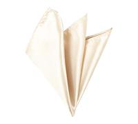 The Tie Co™ Satin Polyester Pocket Square - 28x28cm Handkerchief/Hanky for Suit Jackets, Weddings, Formal & Business Wear - Champagne