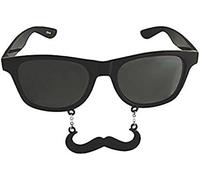 The Tie Company Halloween Couple Accessories Set - Top Hat & Skull Bucket Hat with Moustache Sunglasses, Skull & Crossbones Design for Halloween coustume, Party. (Moustache Sunglasses)