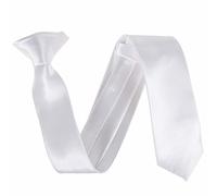 The Tie Company Kids Satin Clip On Ties - White