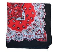 The Tie Company Marijuana Peace & Love Print Men's Cotton Paisley Scarf Headband Bandana - Black Red White Paisley