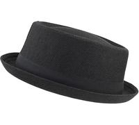The Tie Company Men's Classic Textured Pork Pie Hat - Stylish Trilby Hat for Outdoor and Summer Wear (UK, Alpha, One Size, Standard, Black)