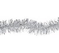 The Tie Company Thin Silver Metallic Tinsel Christmas Tree Decoration - Luxury Hanging Ornament for Indoor/Outdoor Xmas Parties and Seasonal Event Supplies (Pack of 1 (2m))