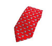 The Tie Studio Eurofighter Typhoon Aircraft Novelty Tie - RAF Jet Fighter Design (Red)