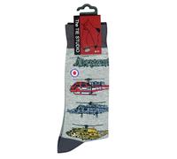 The Tie Studio Helicopter Socks - Cotton Rich Men’s Novelty Socks UK Size 6-11