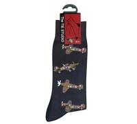 The Tie Studio Hurricane Hawker Socks - Cotton Rich Men’s Novelty Aviation Socks UK Size 6-11