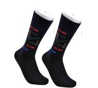 The Tie Studio Men’s Black Socks - Brian Repeated Print - Colourful Novelty Gift Socks