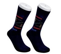 The Tie Studio Men’s Black Socks - Dennis Name Print - Bold Colourful Novelty Gift Socks