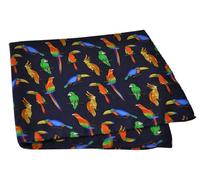 The Tie Studio Parrots Handkerchief - Men’s Tropical Birds Pocket Square - Colourful Novelty Polyester Hanky, Fun Gift for Bird Lovers