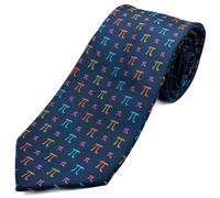 The Tie Studio Polyester Tie - Multi-Colour Mathematical Symbol Pi (0997P)