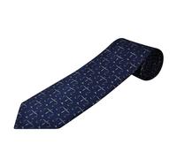 The Tie Studio Scales of Justice Tie - Navy Blue Men’s Novelty Necktie with Legal Scales Print