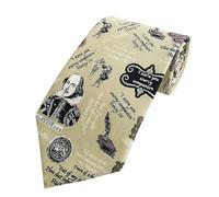 The Tie Studio Shakespeare Insults Novelty Tie - Literary Quotes & Character Design (Beige)