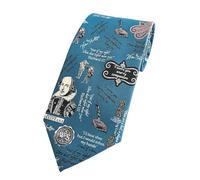 The Tie Studio Shakespeare Insults Novelty Tie - Literary Quotes & Character Design (Blue)