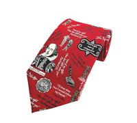 The Tie Studio Shakespeare Insults Novelty Tie - Literary Quotes & Character Design (Red)