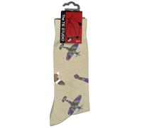 The Tie Studio Spitfire Socks - Cotton Rich Men’s Novelty Socks UK Size 6-11
