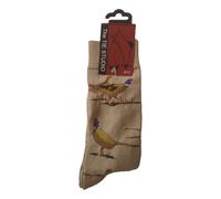 The Tie Studio Standing Pheasants on Beige Unisex Novelty Ankle Socks Adult Size 6-11