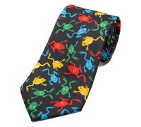 The Tie Studio Tie Studio Polyester Tie - Multi-Coloured Frogs