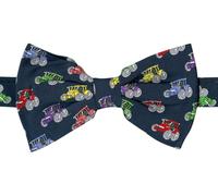 The Tie Studio Tractor Bow Tie for Men - Farming Novelty Pre-Tied Bowtie - Adjustable Navy Formal Accessory - Gift for Farmer, Agricultural Show, Country Wedding, Rural Style