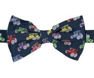The Tie Studio Tractor Bow Tie for Men - Farming Novelty Pre-Tied Bowtie - Adjustable Navy Formal Accessory - Gift for Farmer, Agricultural Show, Country Wedding, Rural Style