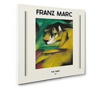 The Tiger By Franz Marc Canvas Print | Gallery Wrapped 30mm Frame Wall Art | 14x14 inches | Ready to Hang | Classic Animals Picture | Living Room Bedroom Lounge Office
