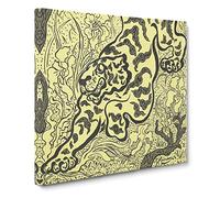 The Tiger by Paul Ranson Canvas Print | Gallery Wrapped 30mm Frame Wall Art | 20x20 inches | Ready to Hang | Modern Animals Picture | Living Room Bedroom Lounge Office
