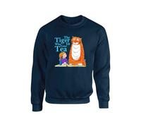 The Tiger came to tea Sweatshirt, World Book Day Story Jumper, Study Lover Gift Top, Unisex Adults And Kids Top(XL, Navy Blue)