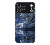 The Tiger & Cub & Butterflies Phone Case Compatible with iPhone 18 Pro Max | Suitable for 18 Series Glass Back Stylish Protective Shell