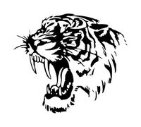 The Tiger Doesn't Freak Out. You Think I'm A Sick Cat. Hood Cars And Motorcycle Side Car Stickers(Black,30X26.2CM)