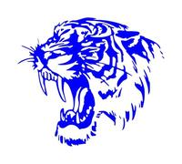 The Tiger Doesn't Freak Out. You Think I'm A Sick Cat. Hood Cars And Motorcycle Side Car Stickers(Blue,35X30.6CM)