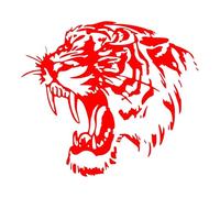 The Tiger Doesn't Freak Out. You Think I'm A Sick Cat. Hood Cars and Motorcycle Side Car Stickers(Red,45X39.3CM)