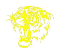 The Tiger Doesn't Freak Out. You Think I'm A Sick Cat. Hood Cars and Motorcycle Side Car Stickers(Yellow,40X35CM)