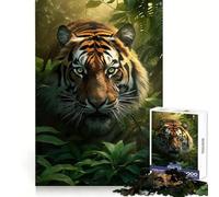 The Tiger in Rain Forest Jigsaw Puzzles 1000 Pieces for Teenagers Think Game Peaceful Time Quality Edge Perfect Present (50x75cm)