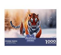 The Tiger in The Snow Jigsaw Puzzles for Adults Interesting Puzzles 1000 Jigsaws Impossible Puzzle for Adults Gifts 38x26cm/1000pcs