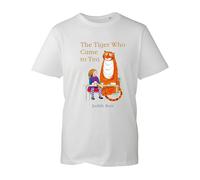 The Tiger Who Came to Tea Design Book Day,Maths Day T-Shirt Book Lover Judith Kids Adult Event top(9 Years, White)