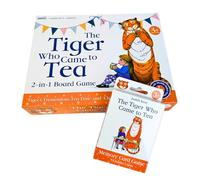 The Tiger Who Came to Tea Kids Board Game & Memory Card Game Bundle - Tiger’s Tremendous Tea Time Game + 54 Card Matching Game - Judith Kerr Educational Toy for Toddlers Age 3+
