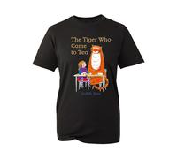 The Tiger Who Came to Tea Story Book Day,Maths Day T-Shirt Book Lover Judith Kids Adult Kids Lover Event top(Black, XL)