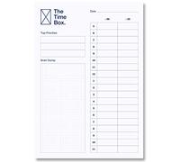 The Time Box Daily Time Management Planner - Time Blocking To Do List Planning Pad, Blank Hourly Notepad - Personal Organizer Notepad for Work - Brain Dump Agenda Notebook - 60 Undated Sheets 7" x 10"
